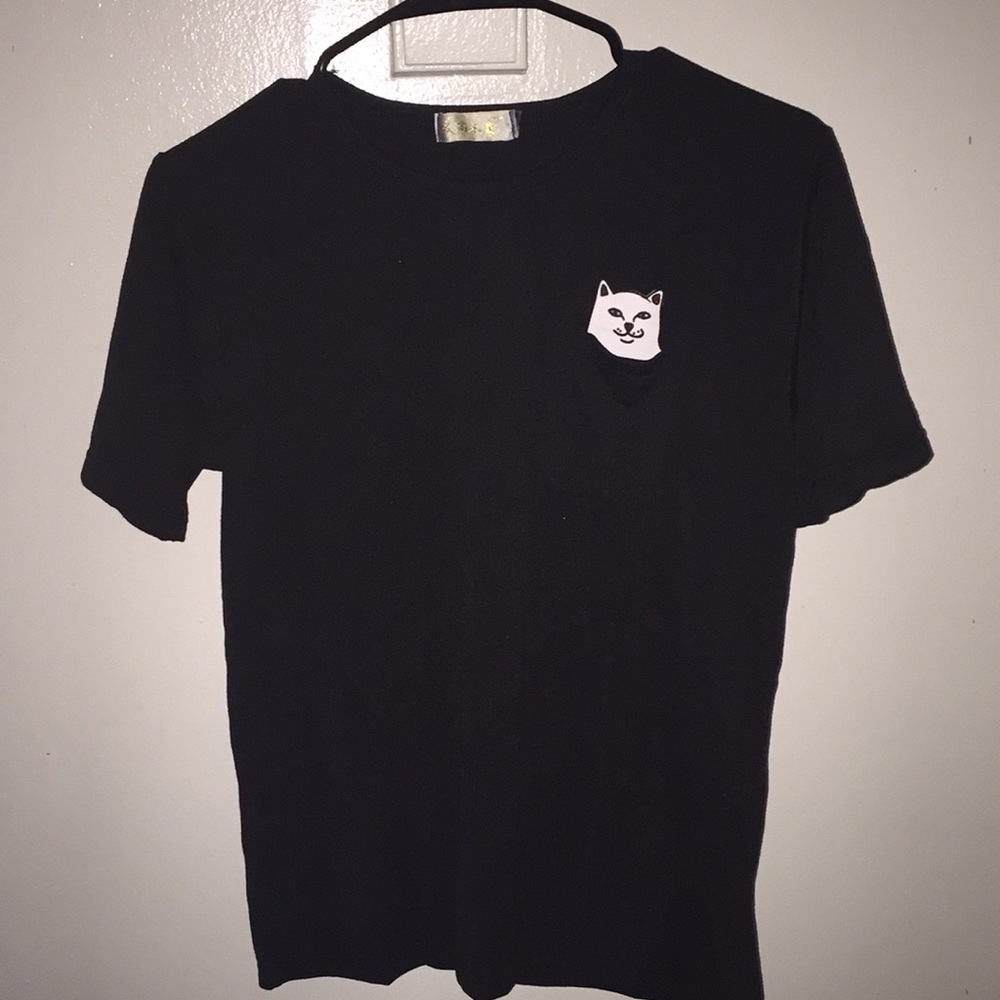Women's Cat Pocket Shirt Size M
